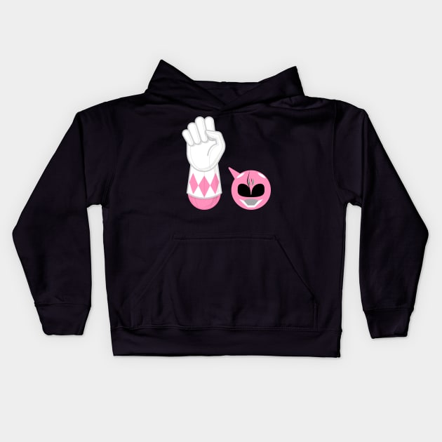 PINK RANGER hand-power Kids Hoodie by LuksTEES